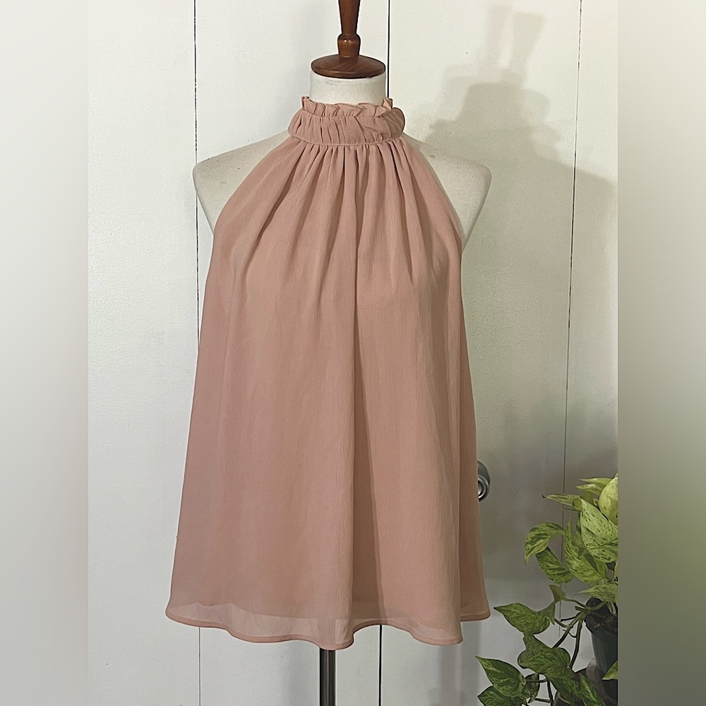 H&M Sleeveless Lined Top Coral Peach Size M